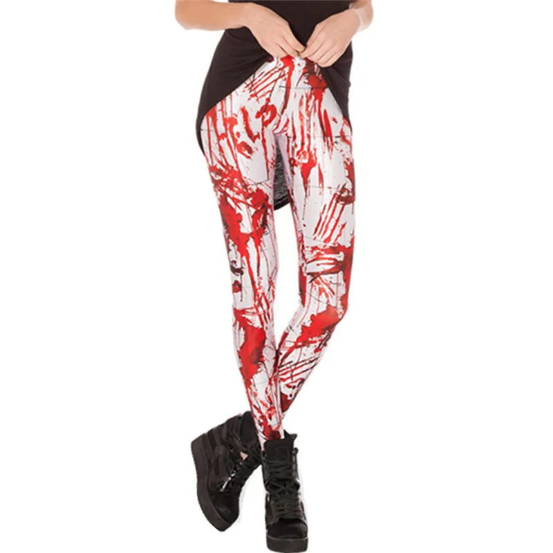 Douchow женские леггинсы с эластичной резинкой на талии и цифровым 3D принтом 2017