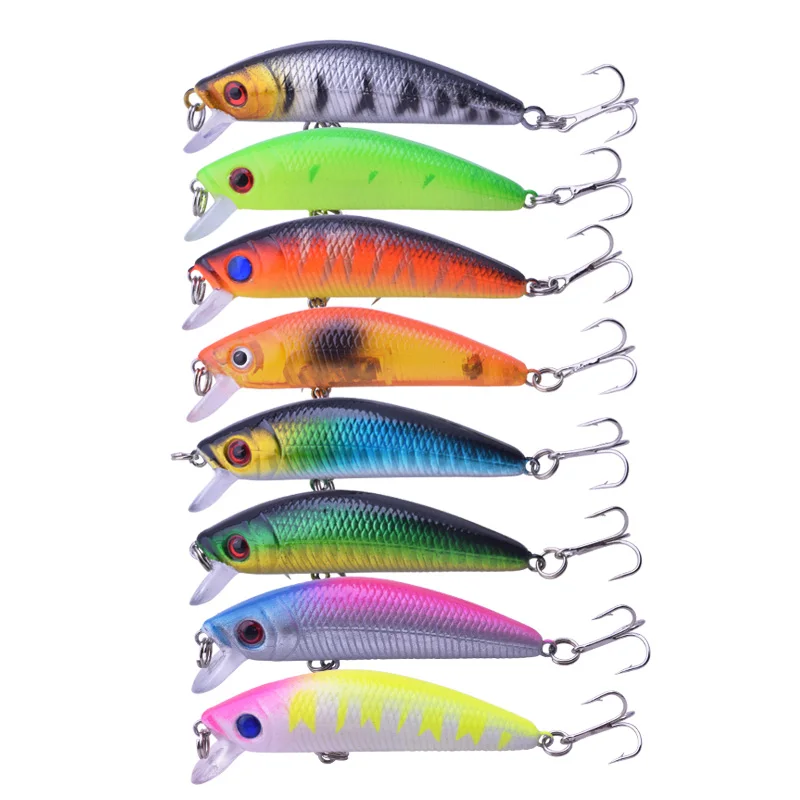 1 шт. Рыболовная Приманка 7 см 8 г Minnow Лазерная твердая плавающая искусственная