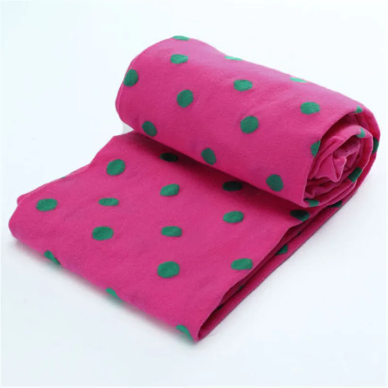 Детские колготки для девочек 1 пара 5 цветов бархатистые тонкие с узором в горошек