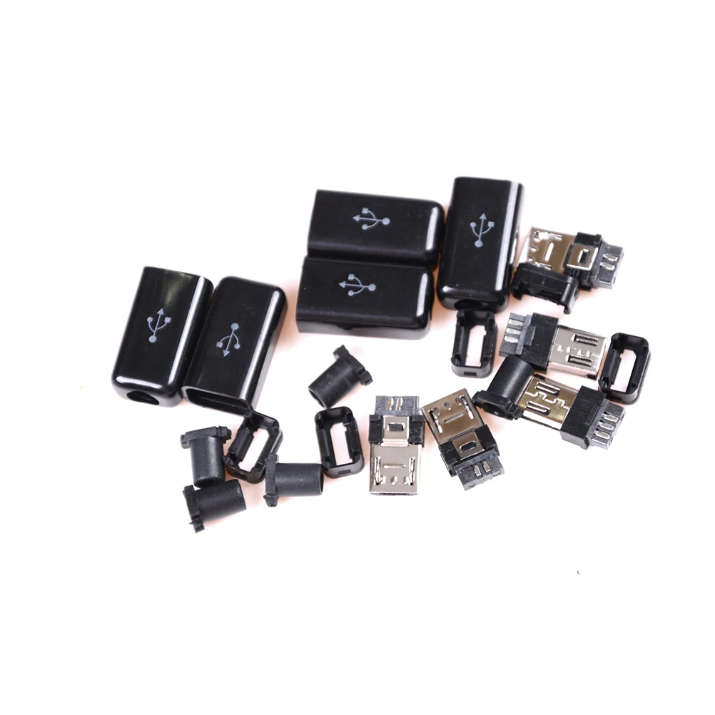 Мини USB 5 Pin T порт штепсельная вилка разъем и пластиковая крышка для телефона