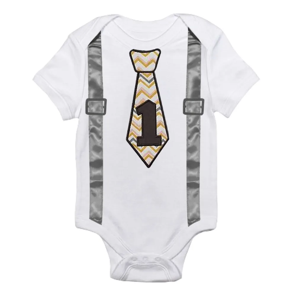 2018 Summer Rompers Baby Clothes Boy Cotton Bow Gentleman Newborn Boys 1st Birthday Party Outfits Toddler Jumpsuit White |