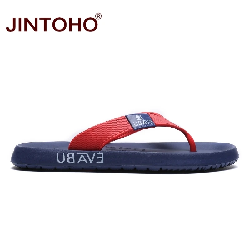 Jintoho/летние пляжные шлепанцы Вьетнамки мужские модные повседневные