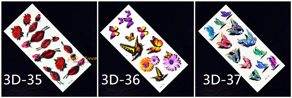 Новинка, Яркие 3D тату с красными губами, вишней, клубникой, тыквой, дизайн, флеш-временные тату, наклейка для мужчин, женский боди-арт, поддельные татуировки G3D33