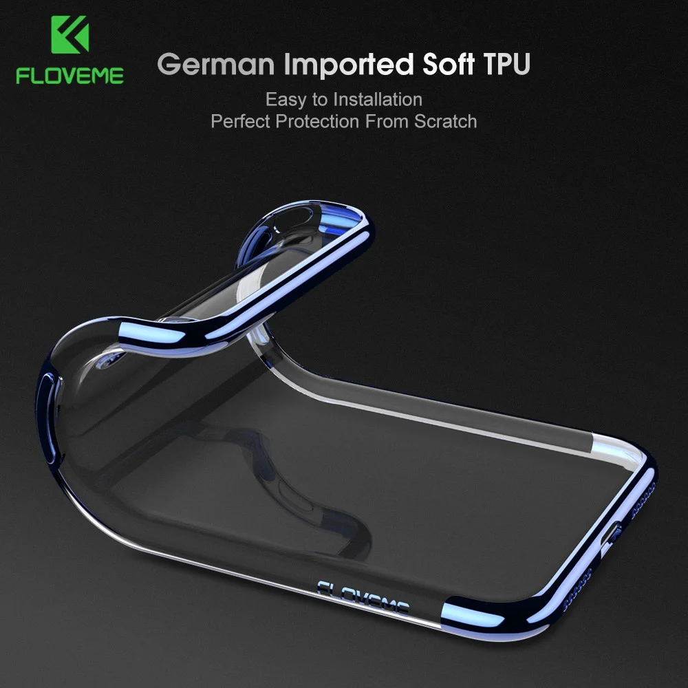 Sexy Floveme 3 в 1 покрытие чехол для iPhone X 8 7 6S 6 Plus роскошный ярко Мягкие TPU телефон чехлы