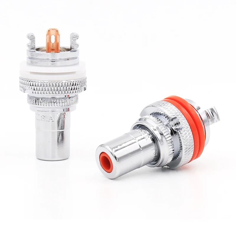 8 шт. высокое качество CMC Красный медный разъем RCA гнездо | Электроника