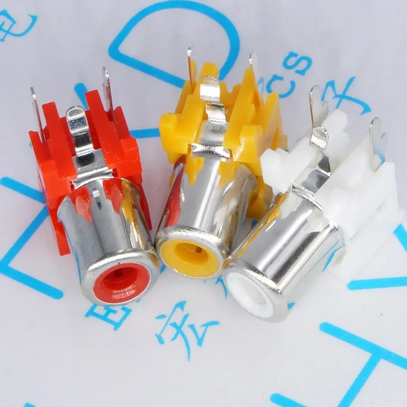 Розетка AV с одним отверстием гнездо тремя ножками в форме цветка лотоса