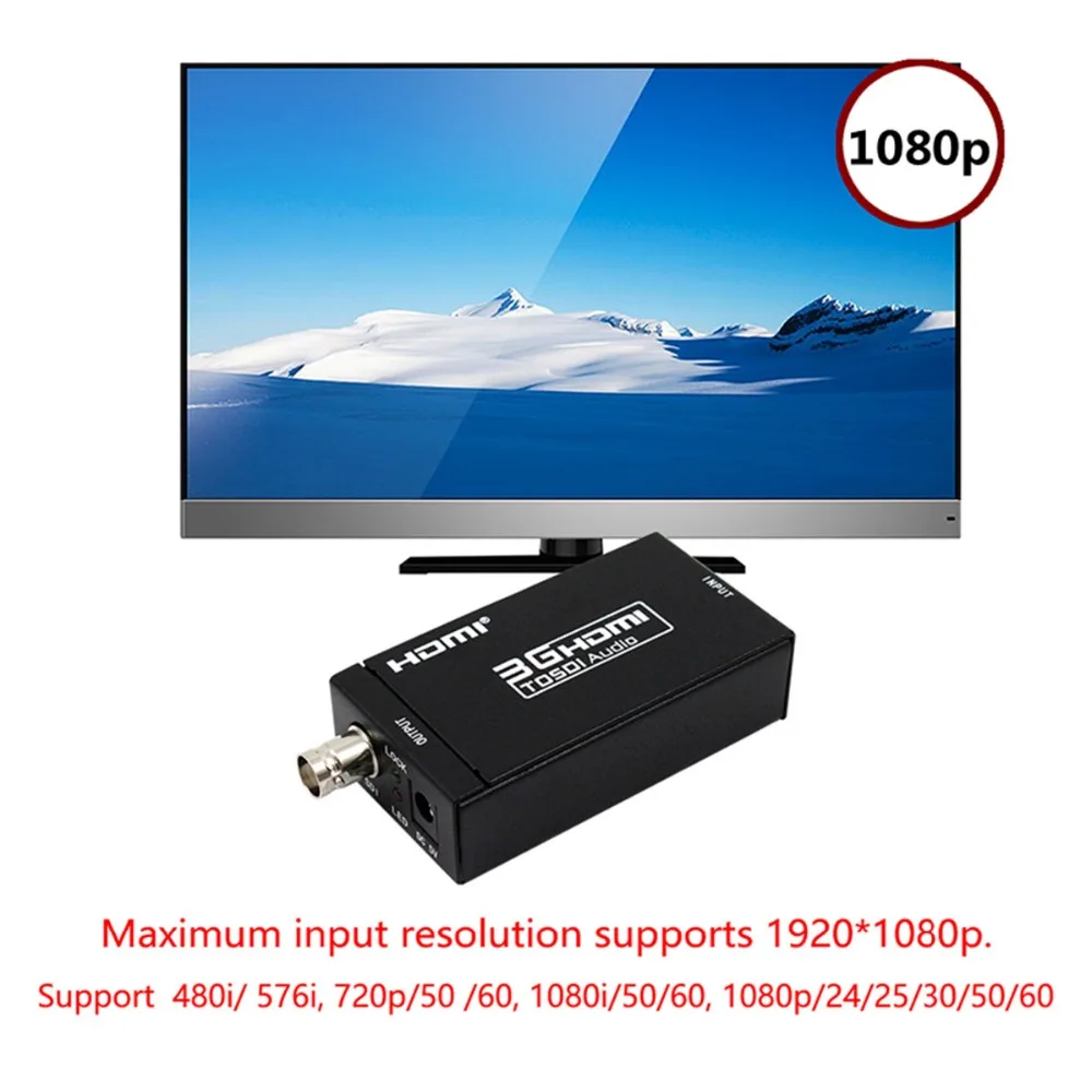 HDMI2SDI Mini 3G HDMI to SDI Converter Box HDMI to SDI HD-SDI 3G-SDI Adapter EU/US Plug Wholesale