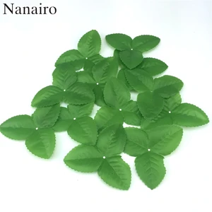 Листья искусственные, 150 шт., для украшения свадьбы, гирлянда с листьями роз