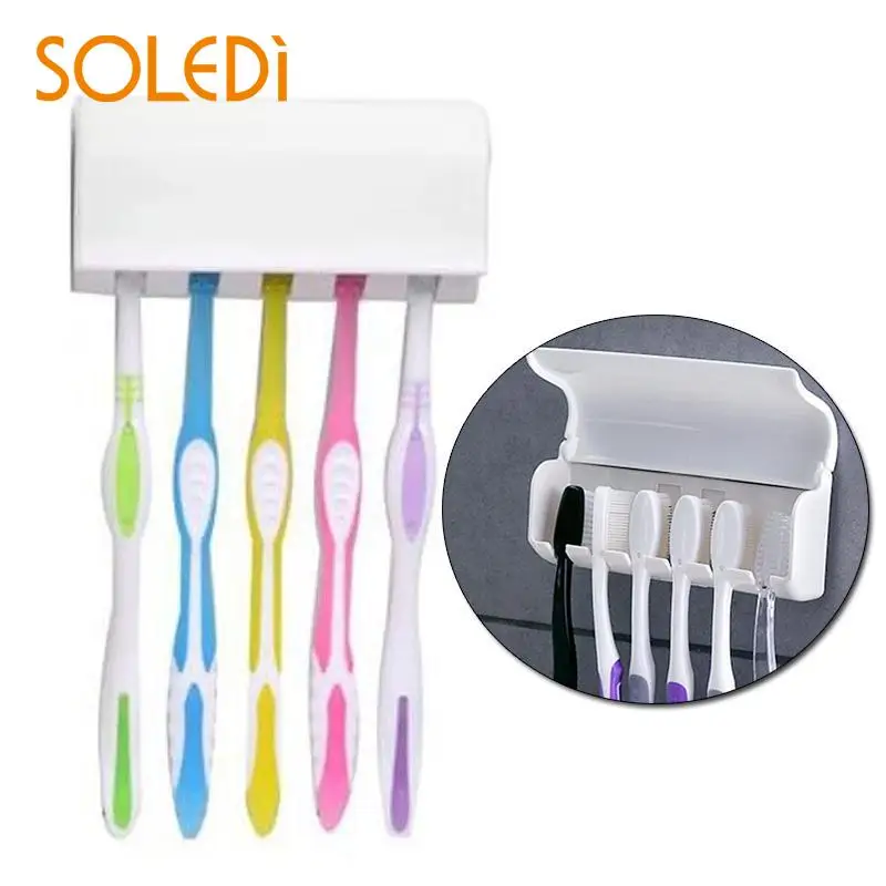 Настенный держатель для зубных щёток на присоске|toothbrush holder|accessories salle de bainsalle bain |