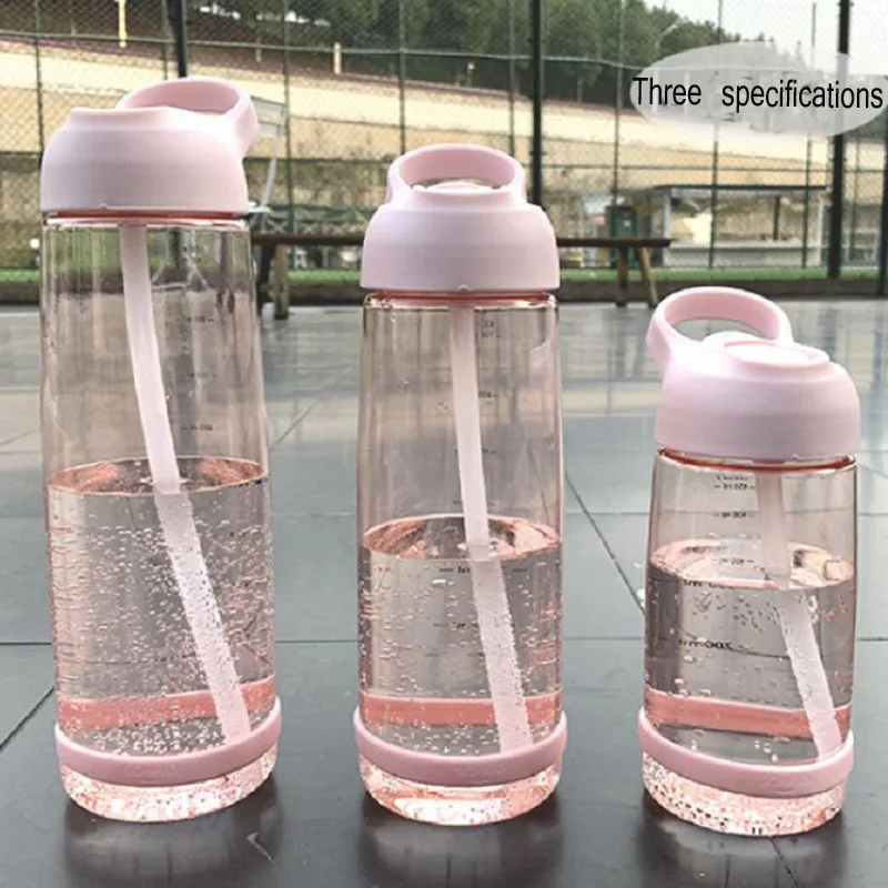 Новая прозрачная бутылка для воды соломы спортивные путешествия фруктовый сок воды чашки Велоспорт 550 мл/850 мл/1000 мл Горячая