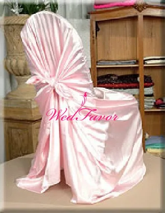 Light Pink WedFavor 100 шт Универсальные Сатиновые чехлы для стульев для свадьбы чехлы на стулья для банкета, вечерние украшения для отеля - Цвет: Light Pink