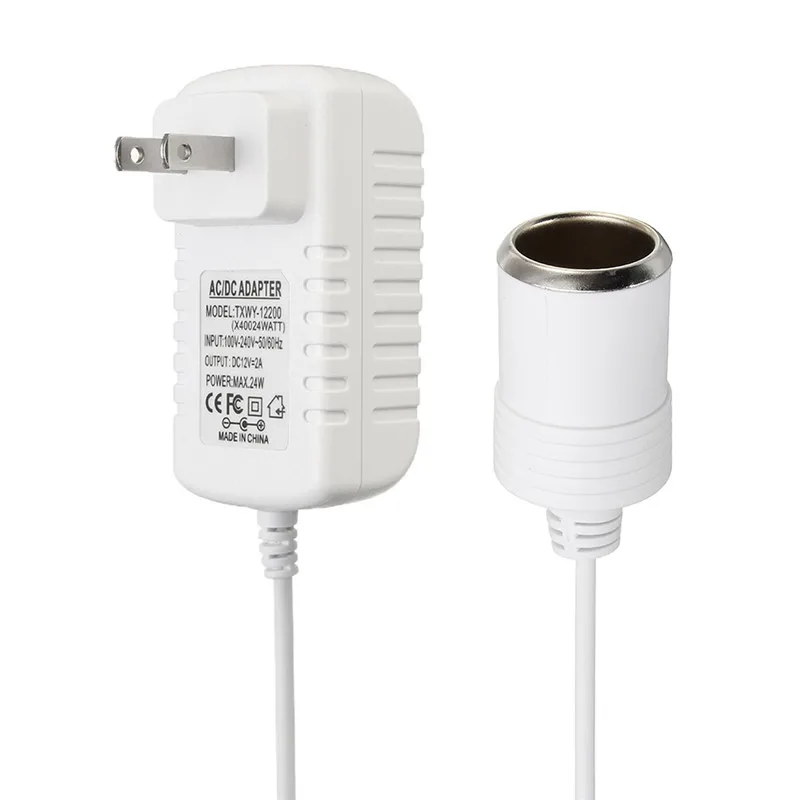 US White AC 240 V в DC 12 V/2A AU/US/UK/EU штекер зарядного устройства адаптер прикуривателя розетка дорожное настенное зарядное устройство конвертер для автомобиля - Название цвета: US White