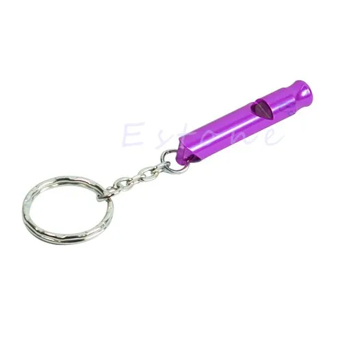

1pc Mini Aluminium Whistle Camping Emergency Survival Keychain Pendant Keyring