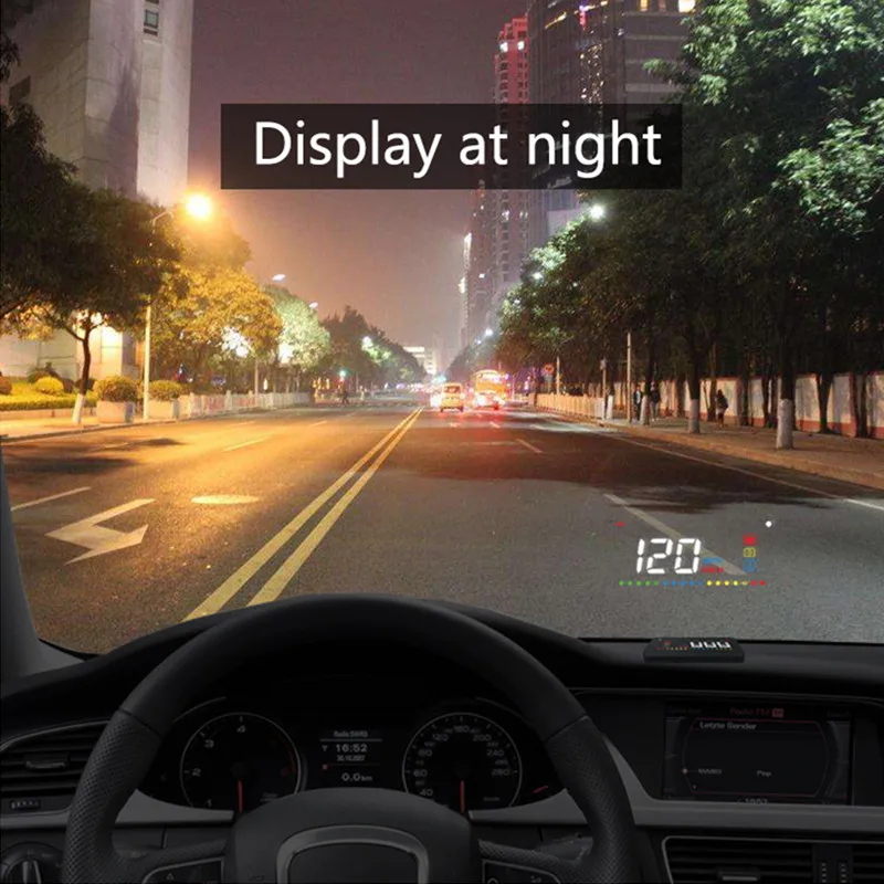 GEYIREN A200 HUD Дисплей obd2 Спидометр температура воды проекция на лобовое стекло для автомобиля hud Автомобильный Универсальный
