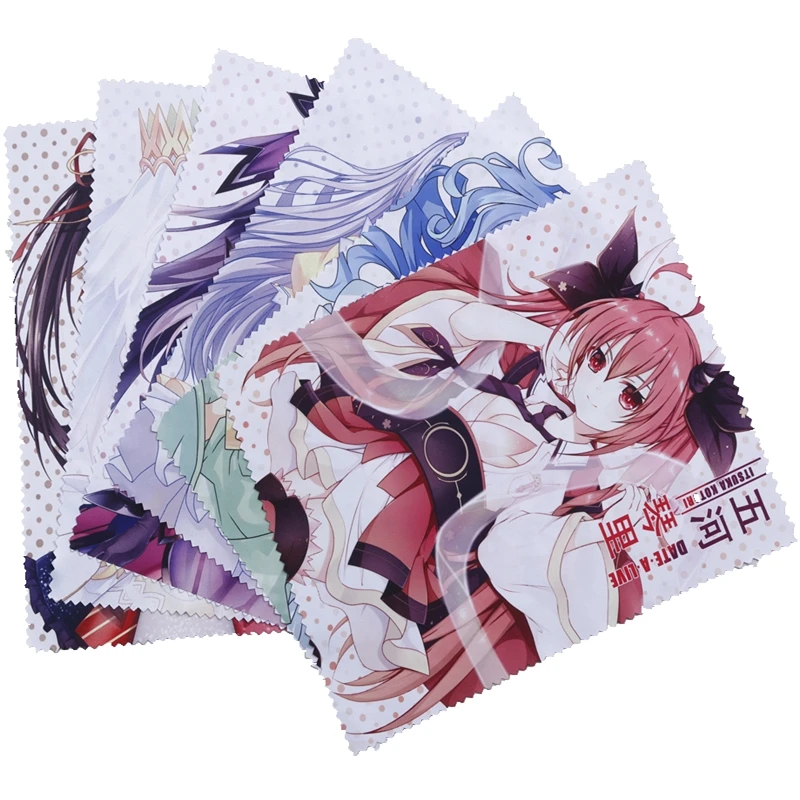 Аниме JK Япония DATE A LIVE очковых линз очки чистой тканью Каруми Есино телефон