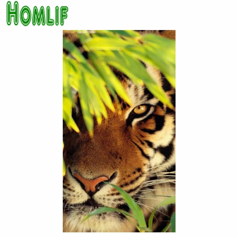 HOMLF 5D Diy Hiding in the leaves of tige diamondpainting crystal diamond embroidery diy painting cross stitch sets | Дом и сад