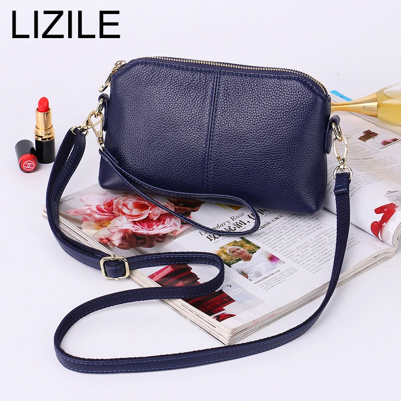 

Genuine Leather Vintage Small Women Crossbody Bag Clutch Purse Wristlet Women handbag 2021