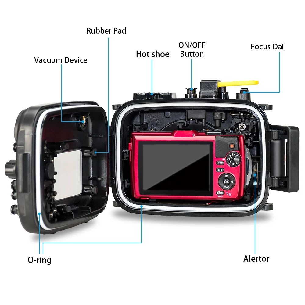 Чехол для камеры Olympus TG4 60M/195ft водонепроницаемый чехол с двумя волоконно