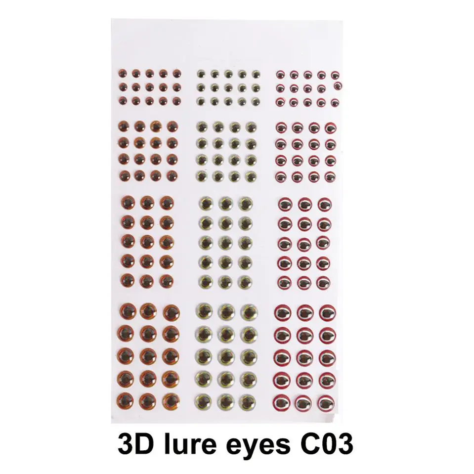 3D lure eyes C03 Maximumcatch, 915 шт., 3 цвета, мягкая формованная 3D голографическая приманка для рыбалки, рыбные глаза, мухоловка, приманка, джиг, изготовление приманки - Цвет: 3D lure eyes C03
