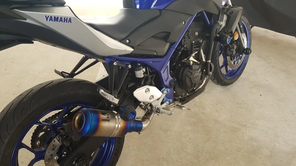 YZF R25 R3 MT-03 MT03 полная выхлопная система мотоцикла средняя Соединительная труба глушителя слипоны для Yamaha R25 R3 MT03