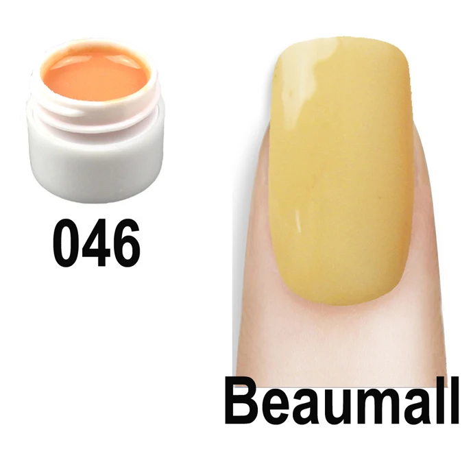 Beaumall гель для рисования 36 цветов, 1 горшок 5 мл объем чистый твердый УФ гель цвет для ногтей блестящая Обложка для наращивания маникюра DIY - Цвет: 46