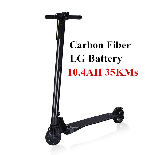Складной карбоновый электрический скутер S3 pro Ховерборд с аккумулятором 10.4ач LG