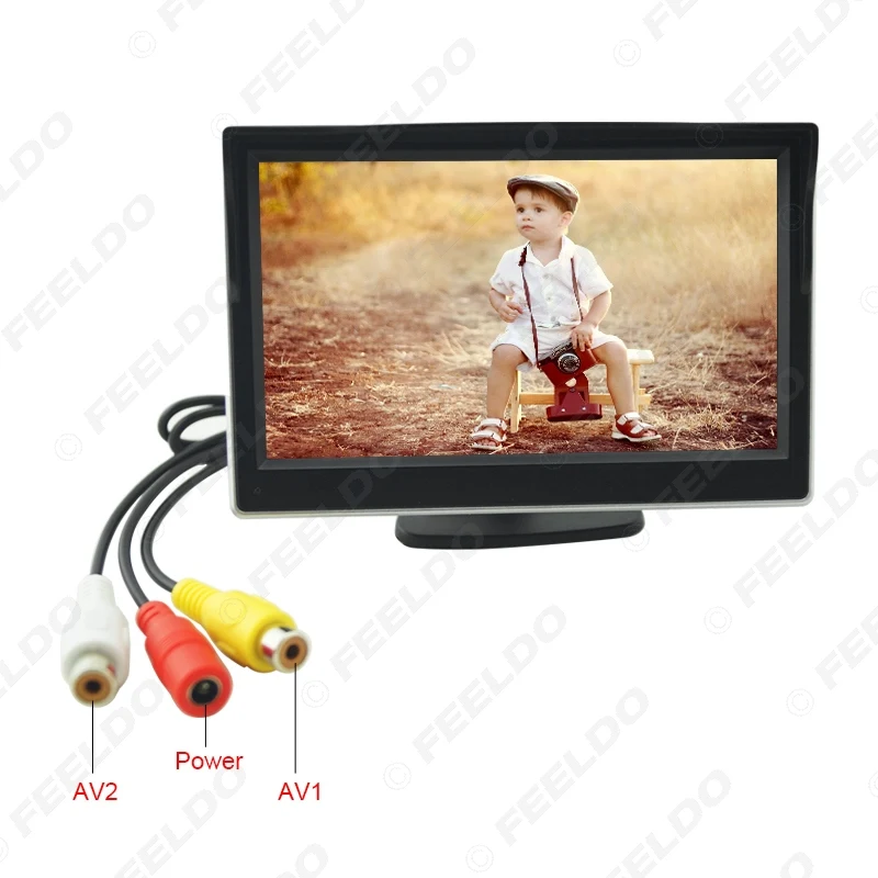 5 дюймовый стоячий ЖК дисплей FEELDO для камеры заднего вида DVD VCR|Мониторы авто| |