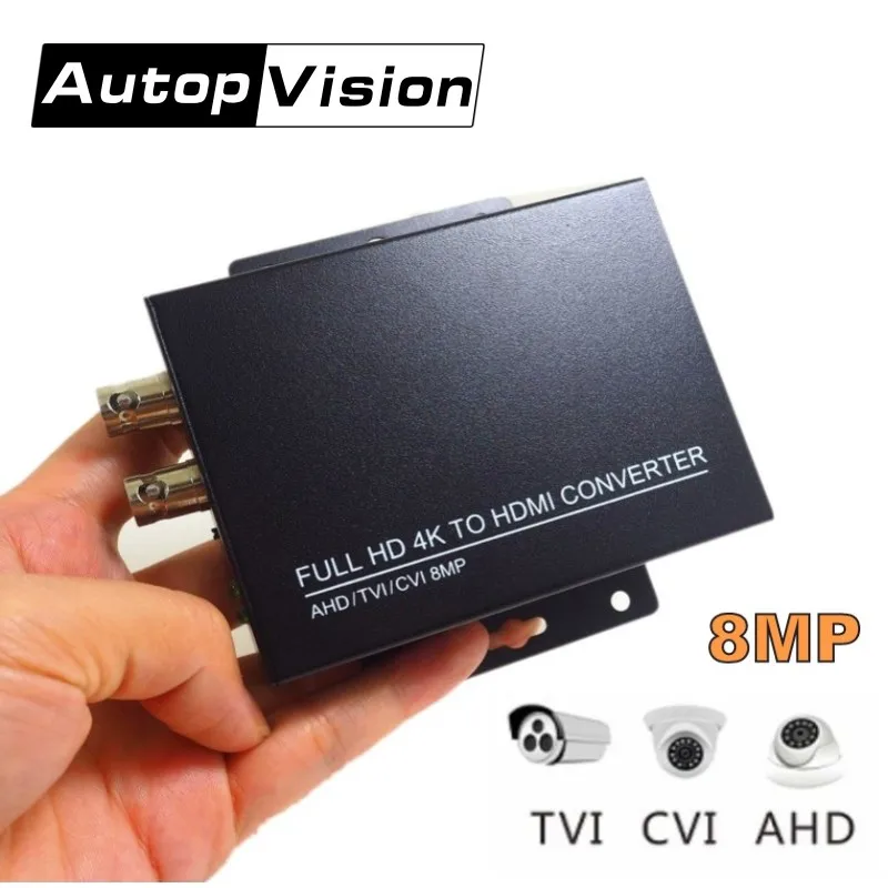 Преобразователь с автоматическим распознаванием HDC ADH FULL HD 4K 8MP CVI/TVI/AHD + CVBS в HDMI