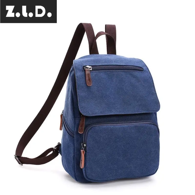 Z.L.D. Модный холщовый рюкзак для молодых студентов школьный ранец большой