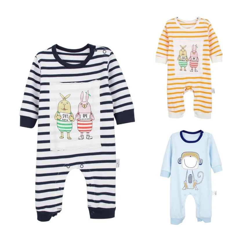 Детские комбинезоны Новинка одежда с рисунком для новорожденных из чистого
