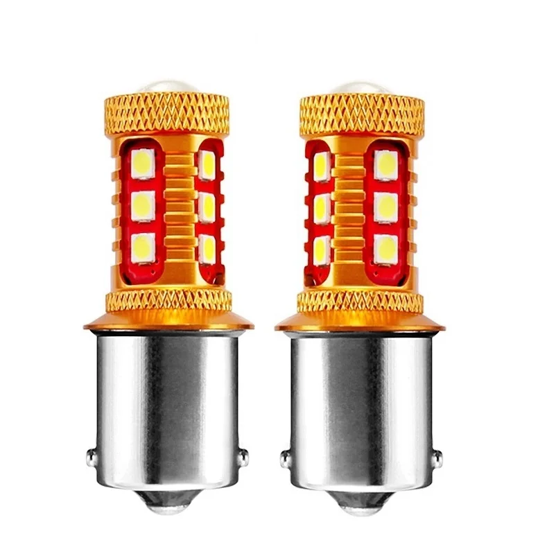 2 шт. 1156 BA15S P21W супер яркие 3030 SMD Светодиодные Автомобильные задние лампы стоп