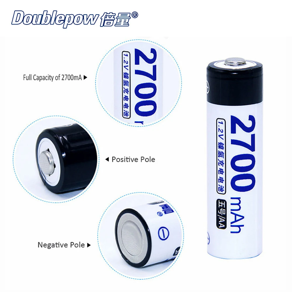 4 шт AA перезаряжаемая батарея 1,2 V AA 2700mAh Ni-MH предварительно заряженная батарея pilhas recarregaveis AA для игрушек камера с коробкой защита