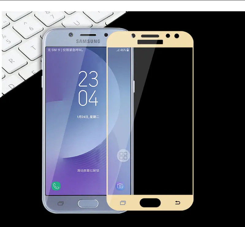 Защитная пленка для Samsung Galaxy J3, J5, J7 года экрана из закаленного стекла SM-J330 J530 J730, полное покрытие для телефона SM J330F J530F J7
