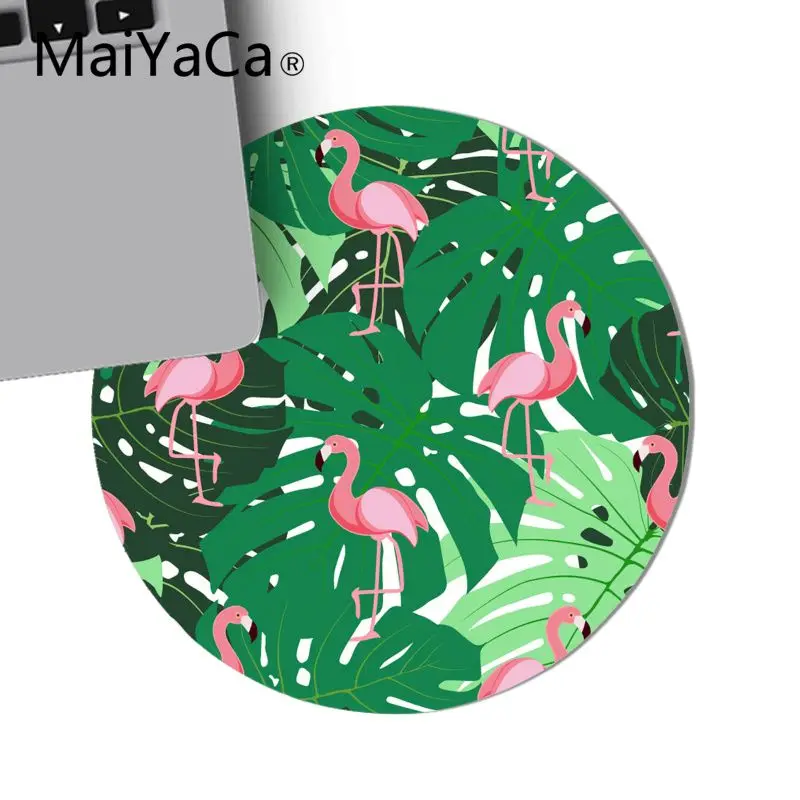 Maiyaca тропические листья розовый Фламинго офисные мыши геймер мягкий круглый