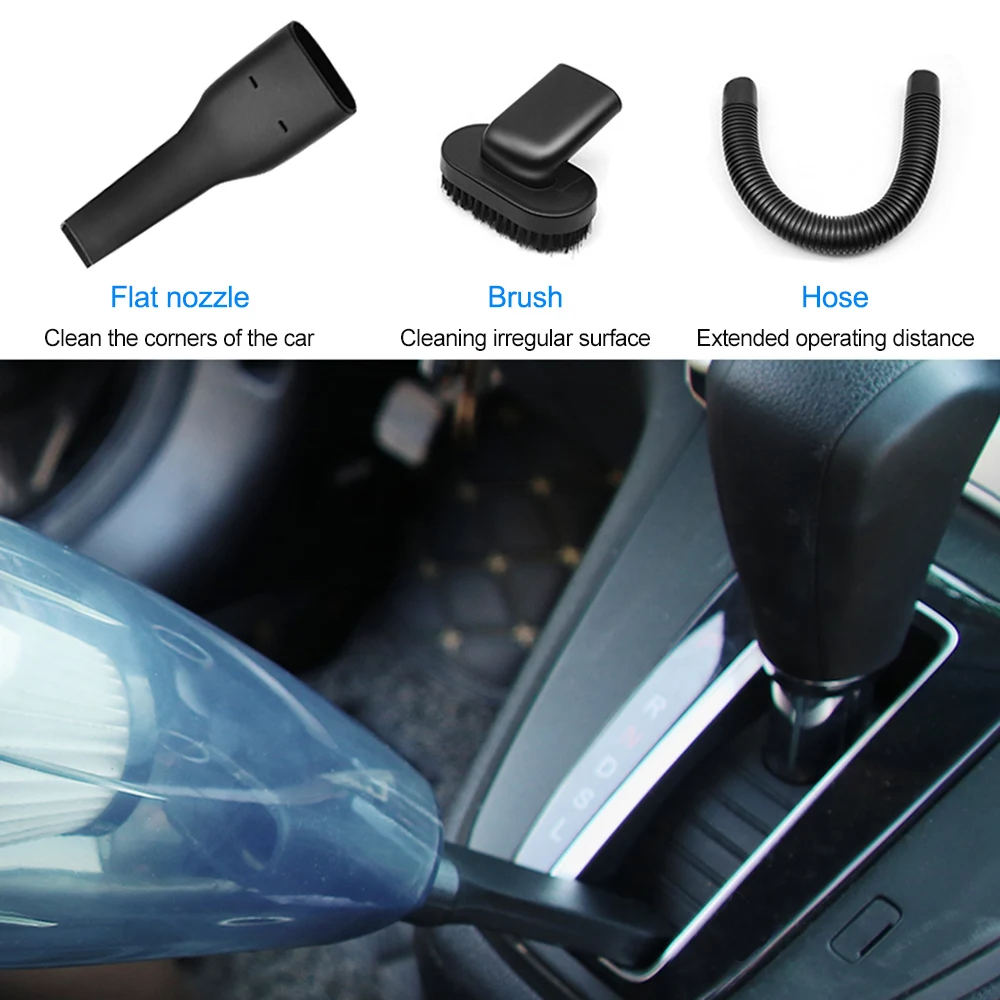 

Car Wireless Vacuum Cleaner Cordless Wet/Dry 120W 4000Pa Suction Hand-held Vacuum Cleaner Portable Home and Auto Dual-Use