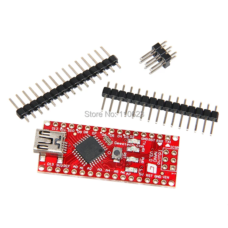 Geeetech интегральные схемы Atmel ATmega328 плата с мини USB кабелем совместима Arduino Nano V3.0|board