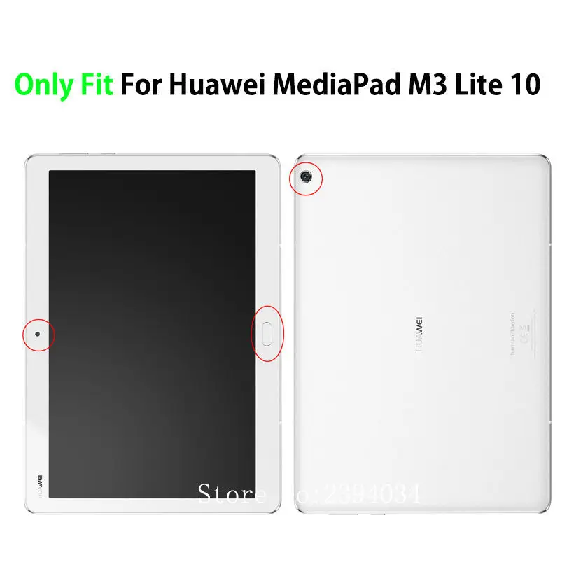 Чехол для планшета Huawei MediaPad M3 Lite 10 1 дюйма искусственная кожа с рисунком чехол