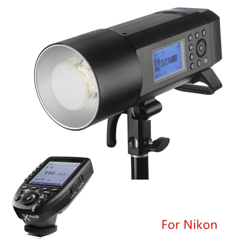 Godox AD400 Pro WITSTRO все-в-одном открытый ttl HSS 1/8000s вспышка 400Ws Встроенная 2,4G Беспроводная система X для Canon Nikon sony Fuji - Цвет: for Nikon