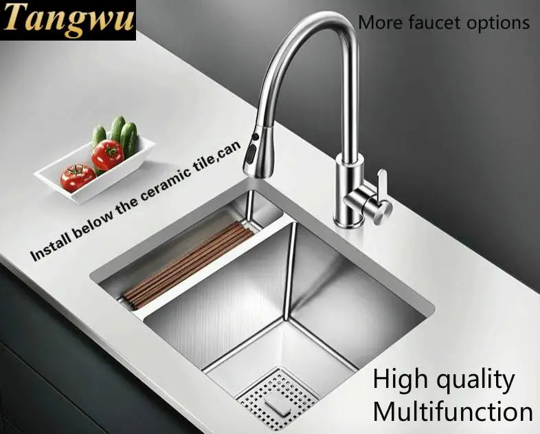 Бесплатная доставка Бытовая стандартная Роскошная кухонная ручная раковина