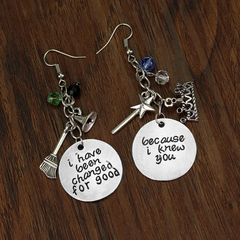 Серьги-капельки из американского фильма злые сделанные вручную музыкальные