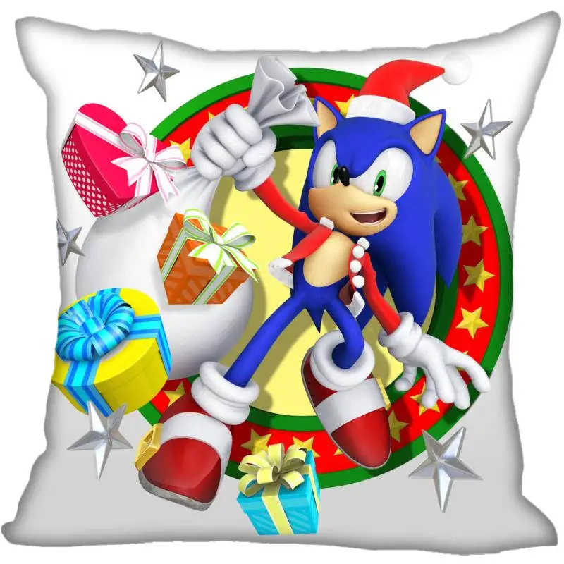Квадратный чехол для подушки на заказ Sonic the Hedgehog, Наволочка на молнии, чехол 40x40,45x45 см(с одной стороны