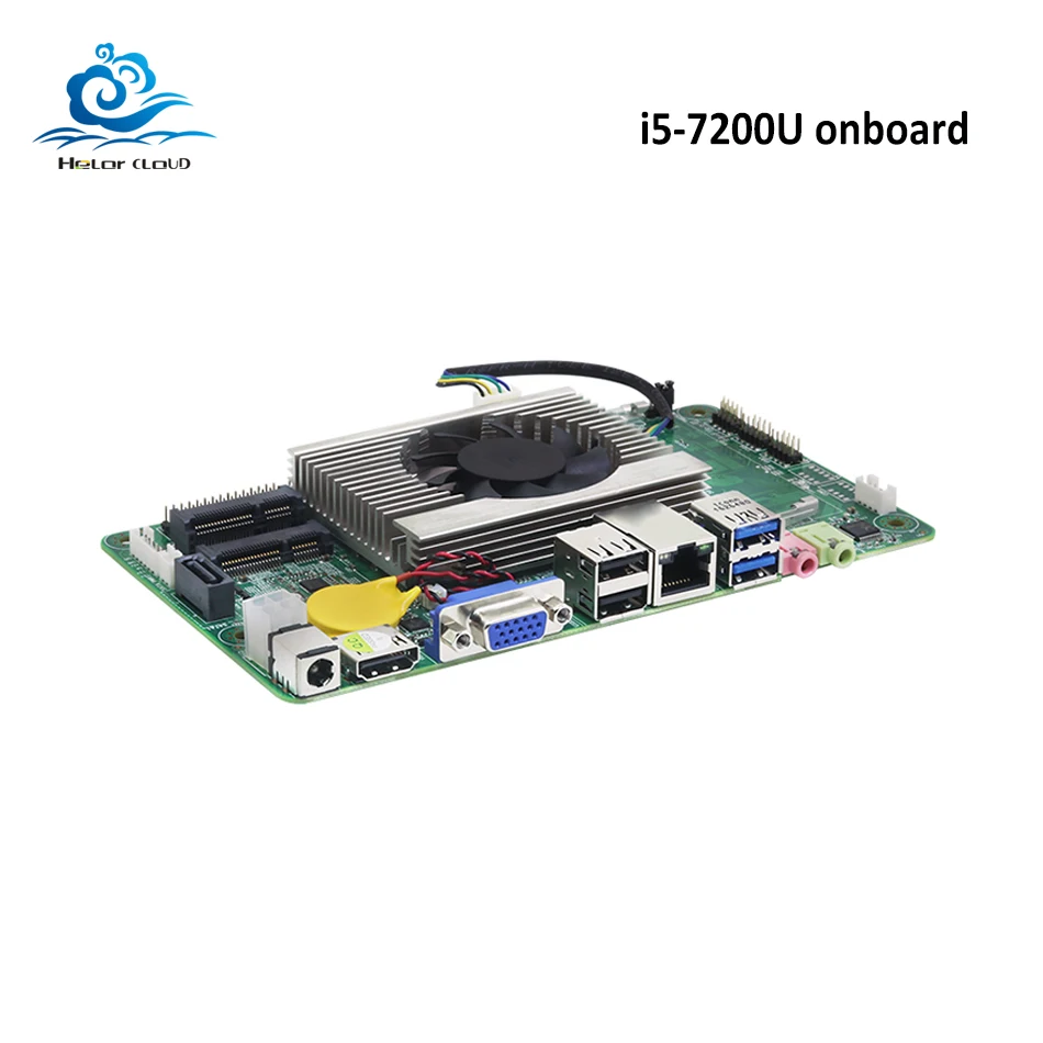 Материнская плата HLY Mini DDR4 i5 7200U Mini ITX материнская плата HDMI VGA USB2.0 USB3.0 mSATA SATA разъем Mini PCI-E Фирменная новая плата