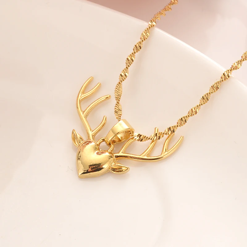 Bangrui Brand Gold Color deer Necklace Trendy Men Jewelry Charm Pendant &amp Chain Animal Lucky souvenir party Gift | Украшения и