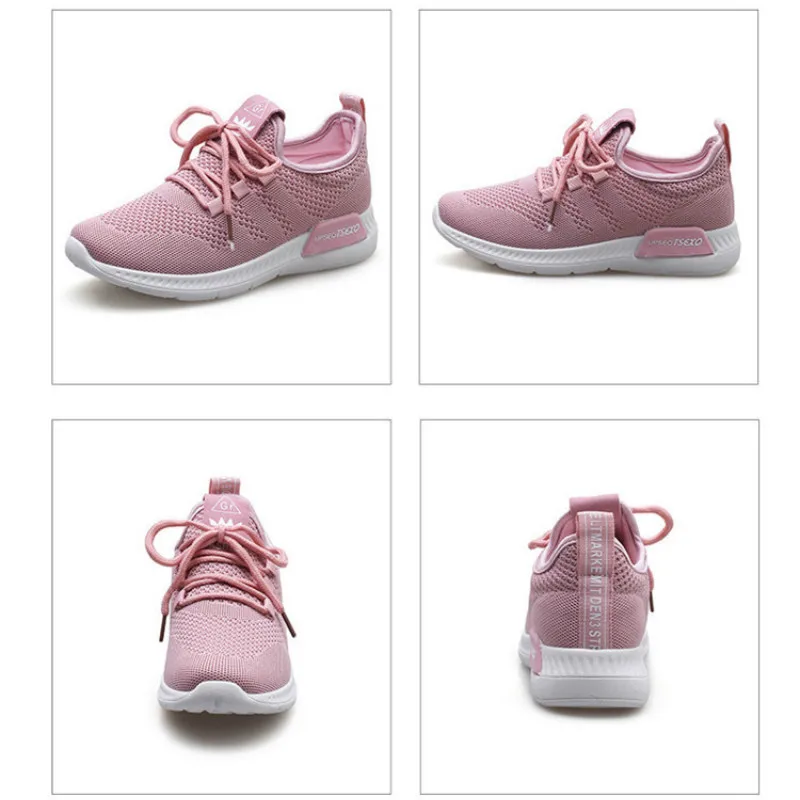 Дропшиппинг 2018 новые летние сетчатые кроссовки легкие розовые повседневные