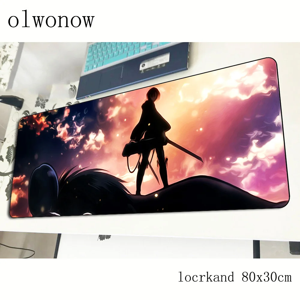 Коврик для мыши attack on titan pad с массовым рисунком компьютерный геймер коврик 800x300x2