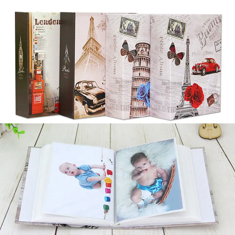 Портативный 4R фотоальбом для фотоальбома DIY для хранения фотография книги держатель для хранения фото большой емкости для мультфильмов