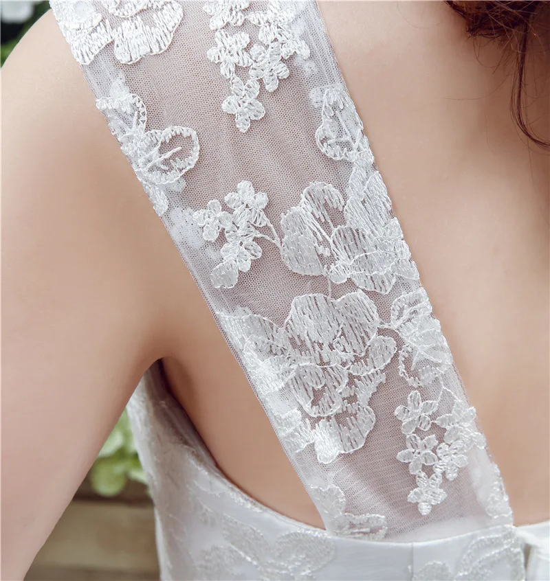 Винтажное свадебное платье Русалочки Vestido de Noiva кружевное с аппликацией из бисера