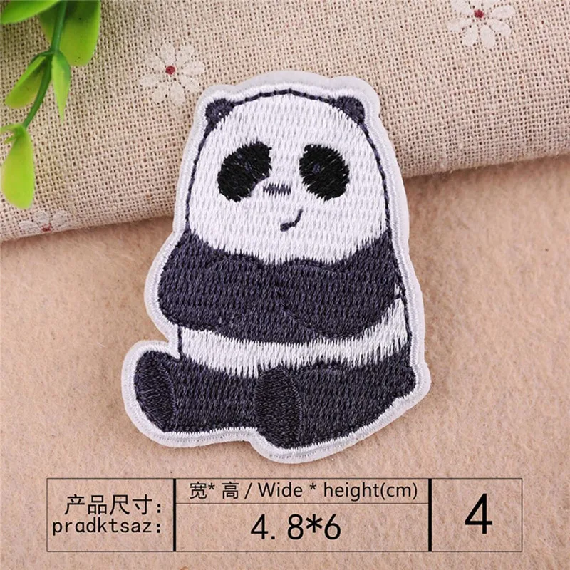 10 шт. забавные мультяшные нашивки с вышивкой утюгом панда Медведь для детей сумки