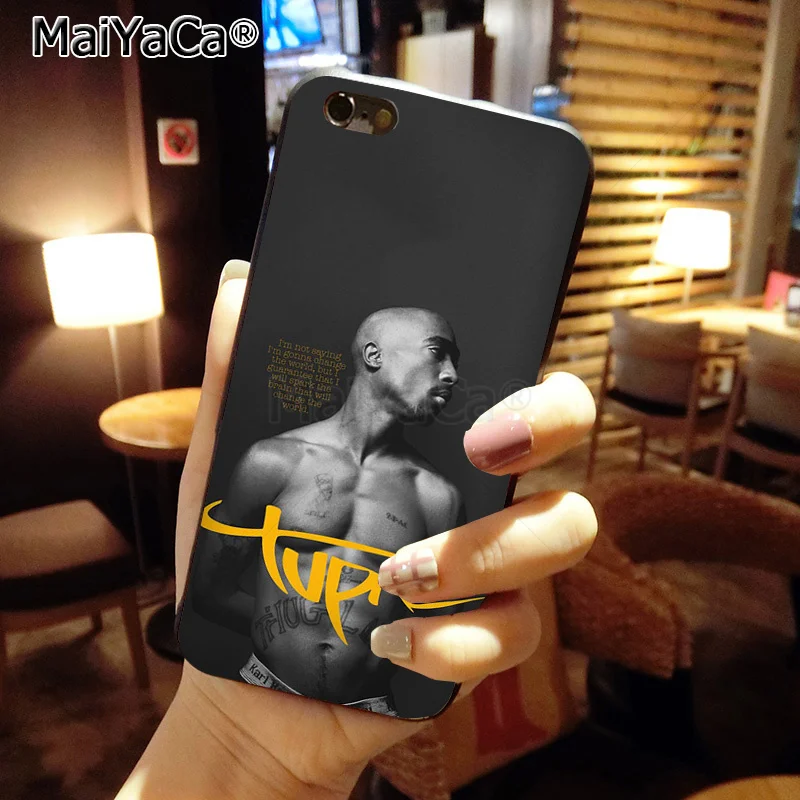 MaiYaCa 2pac Tupac и Biggie роскошный качественный черный силиконовый мягкий чехол для телефона для iPhone 8 7 6S Plus X 5S SE 11pro max Coque Shell