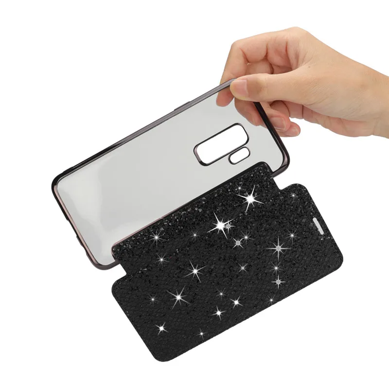 Цветной Чехол-книжка SMILYOU для samsung Note 8, S7 Edge, S9, чехол для samsung Galaxy S9, S8 Plus, противоударный блестящий чехол
